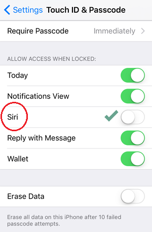 Menonaktifkan Siri di iPhone atau iPad