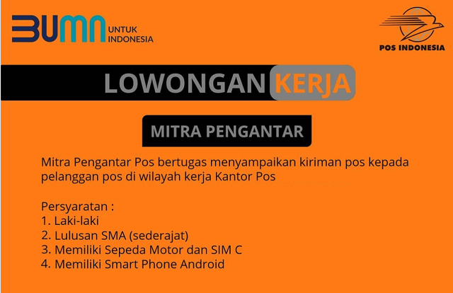 Loker PT Pos Indonesia