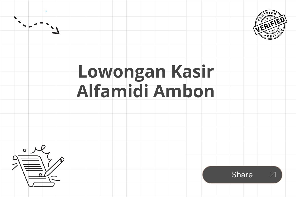 Lowongan Kasir Alfamidi Ambon