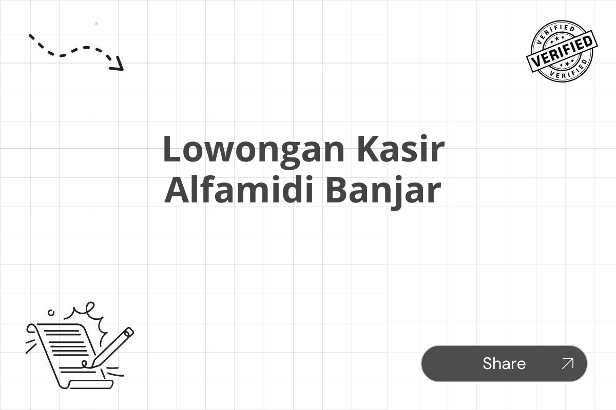 Lowongan Kasir Alfamidi Banjar