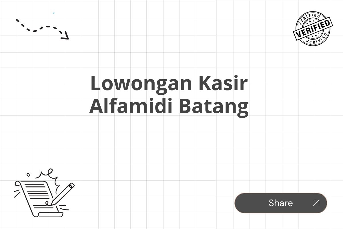 Lowongan Kasir Alfamidi Batang