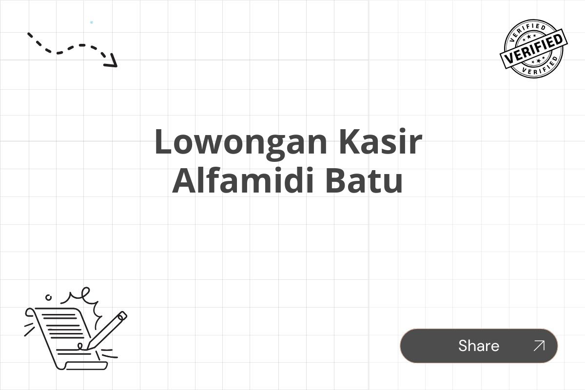 Lowongan Kasir Alfamidi Batu