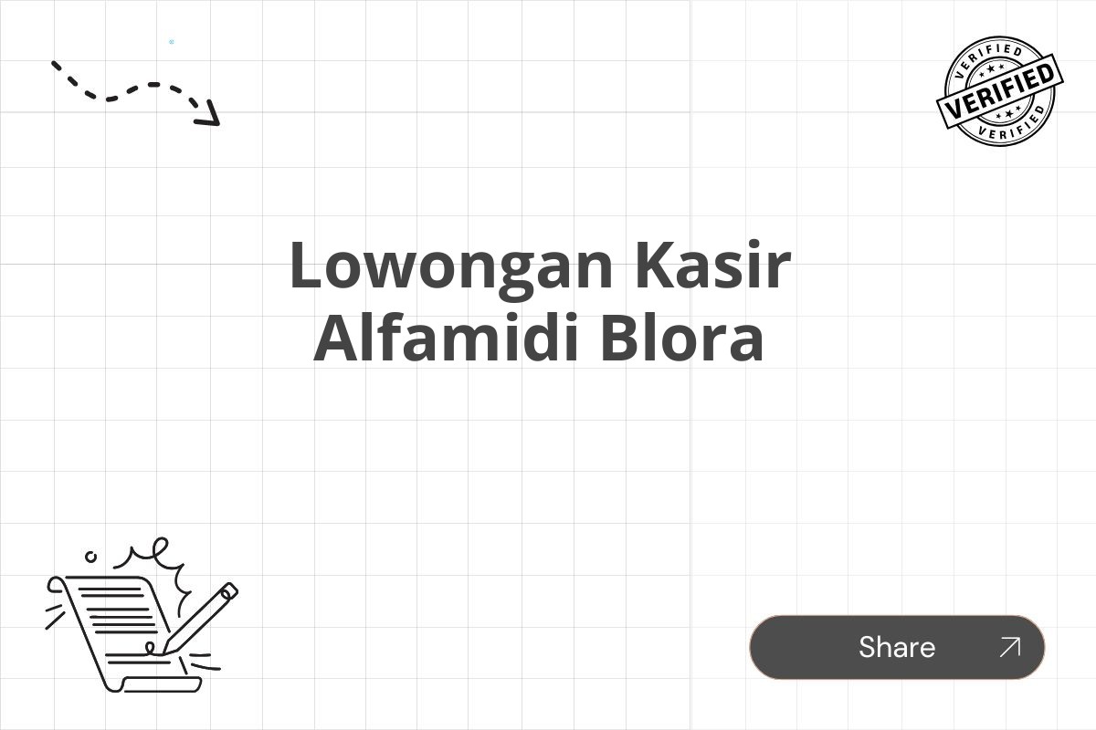 Lowongan Kasir Alfamidi Blora