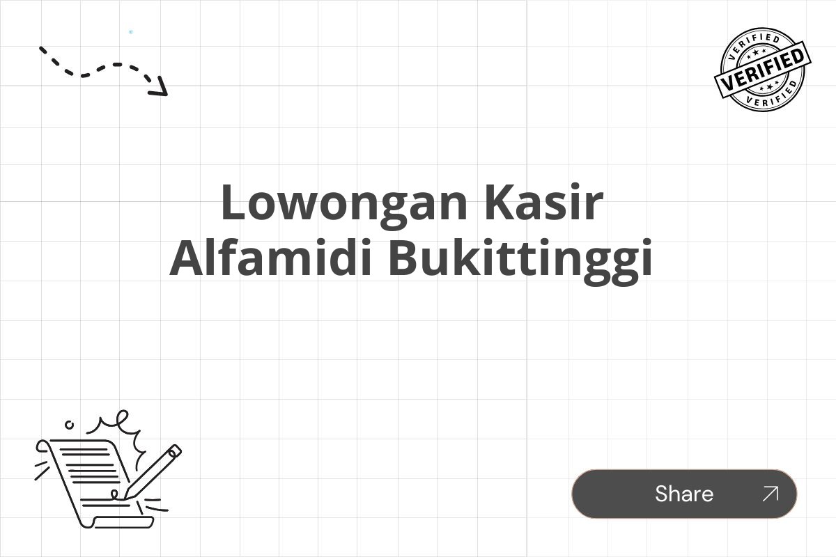 Lowongan Kasir Alfamidi Bukittinggi