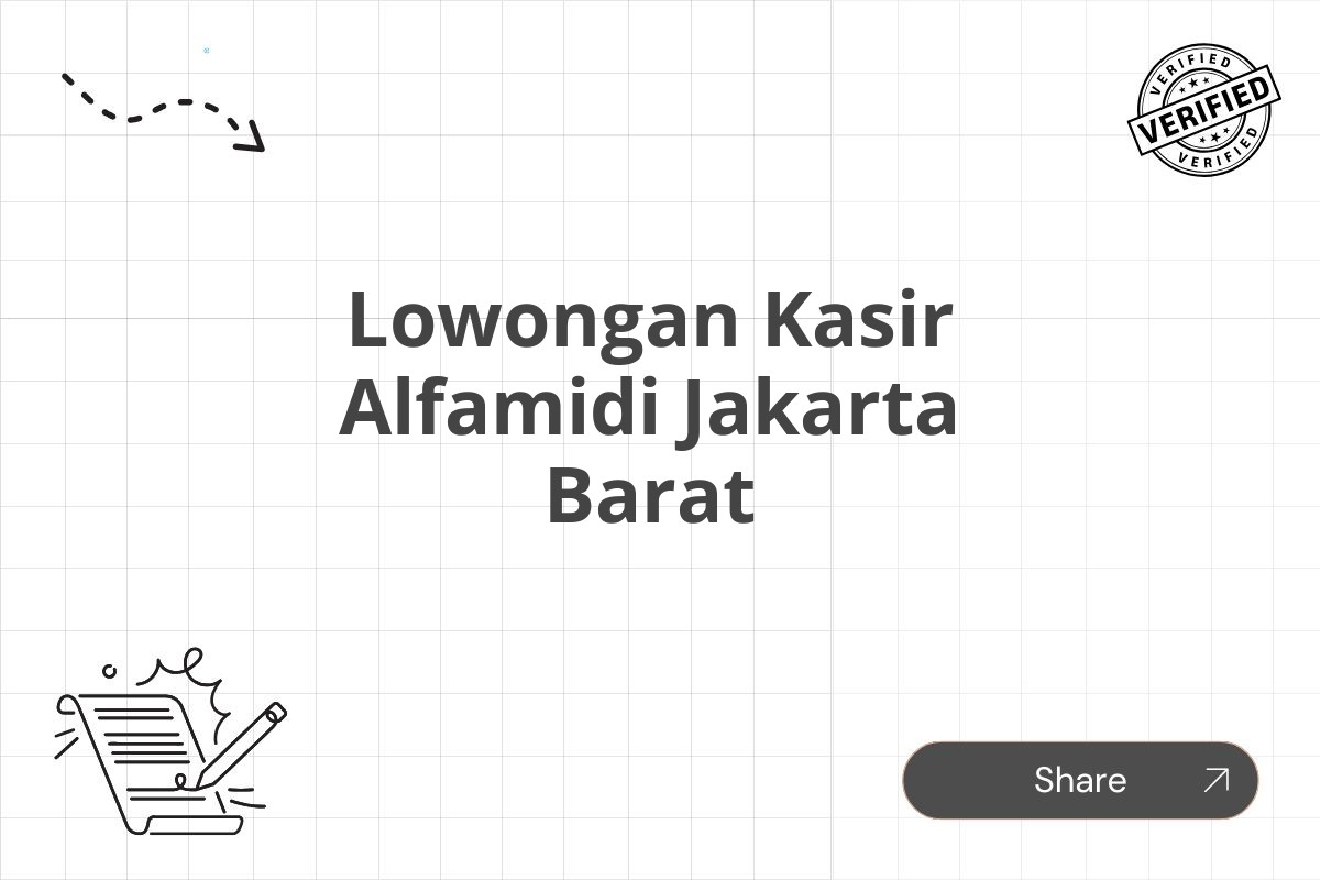 Lowongan Kasir Alfamidi Jakarta Barat