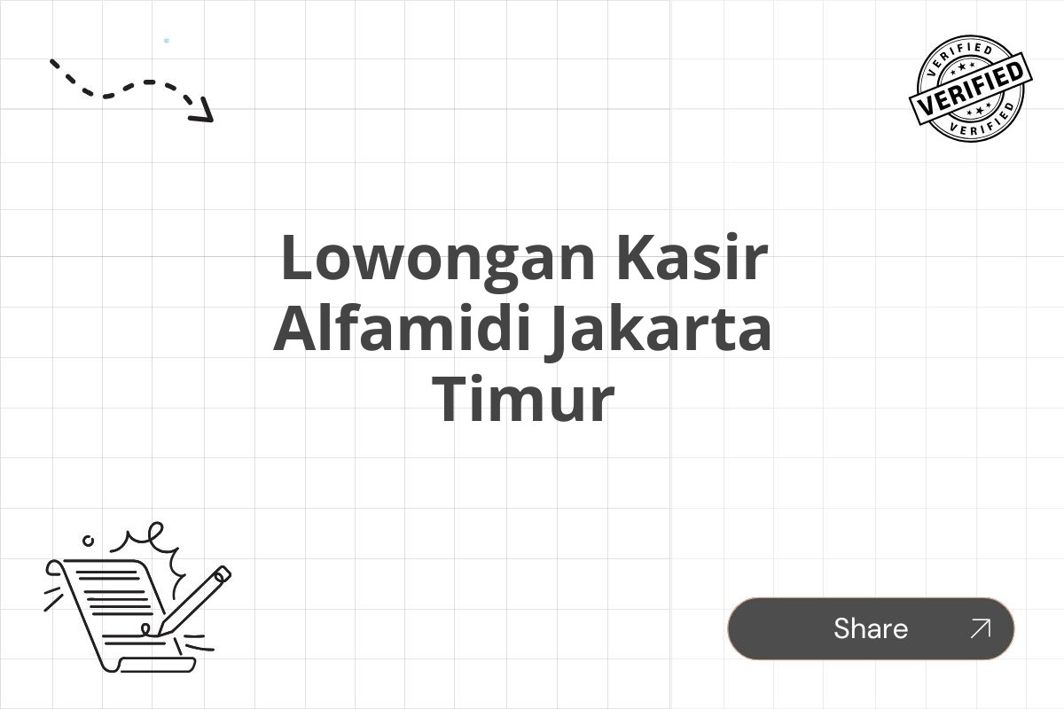 Lowongan Kasir Alfamidi Jakarta Timur