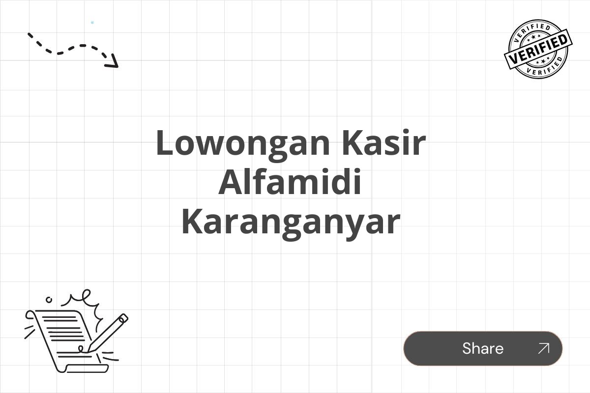 Lowongan Kasir Alfamidi Karanganyar