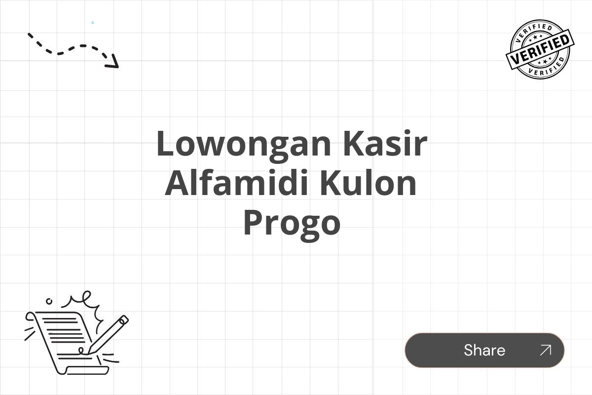 Lowongan Kasir Alfamidi Kulon Progo