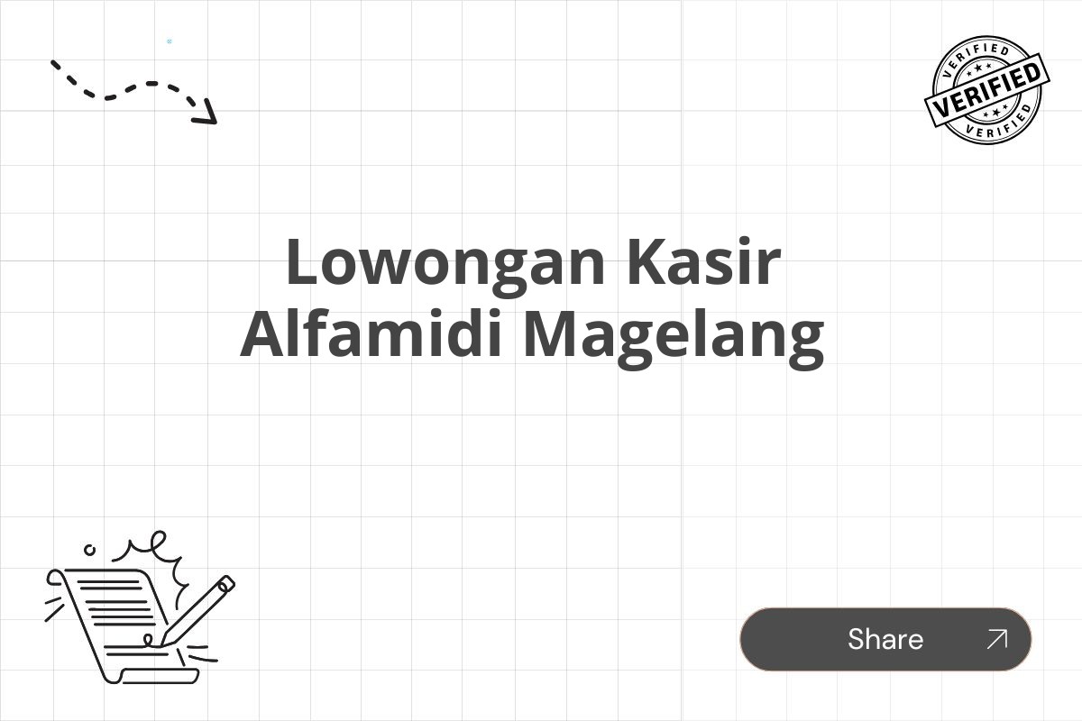 Lowongan Kasir Alfamidi Magelang