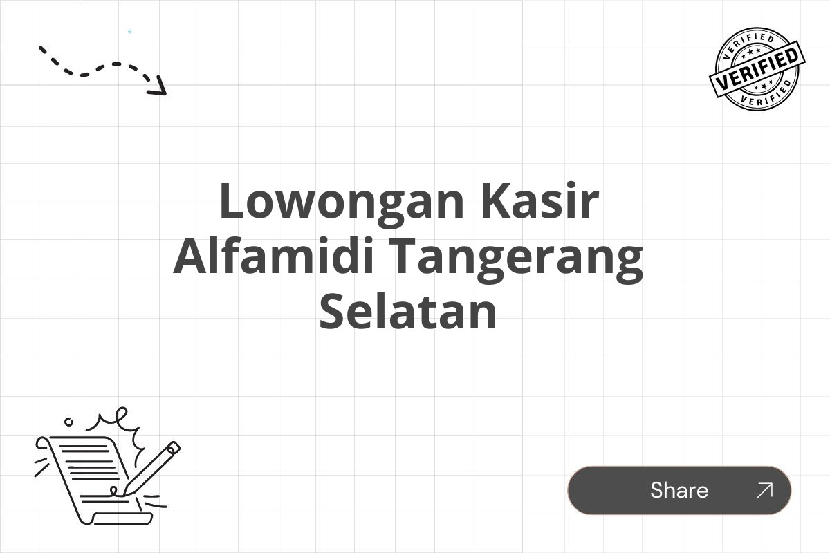 Lowongan Kasir Alfamidi Tangerang Selatan