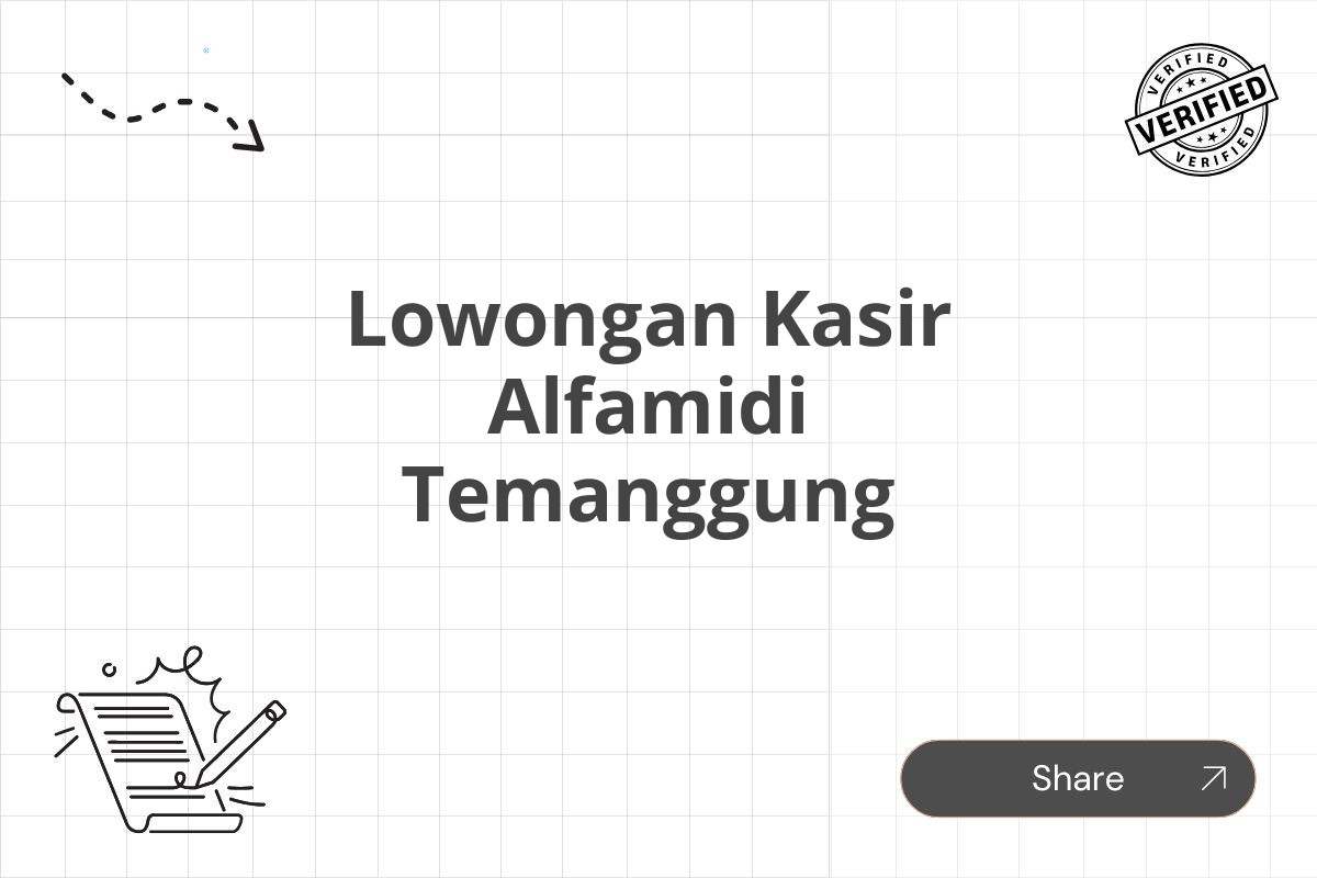 Lowongan Kasir Alfamidi Temanggung