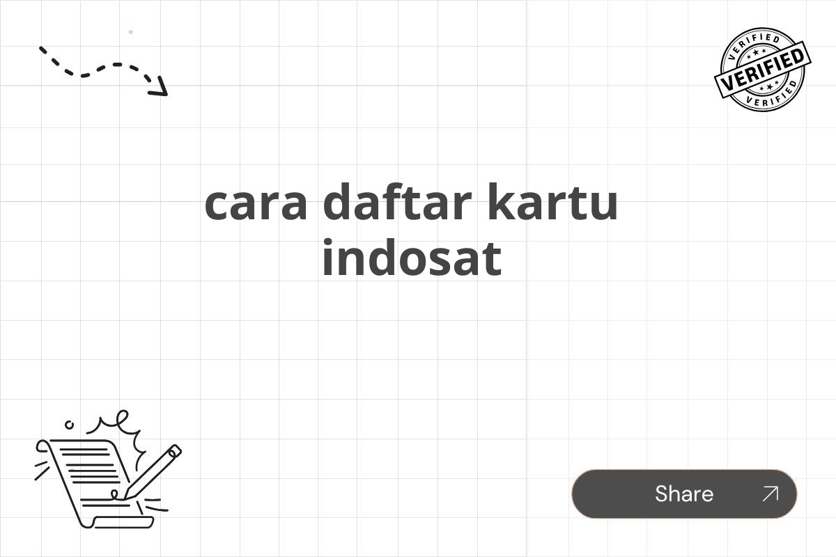 cara daftar kartu indosat