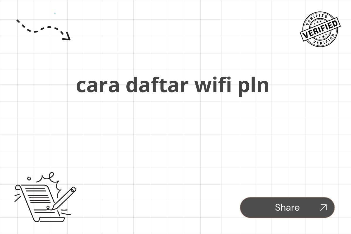 cara daftar wifi pln